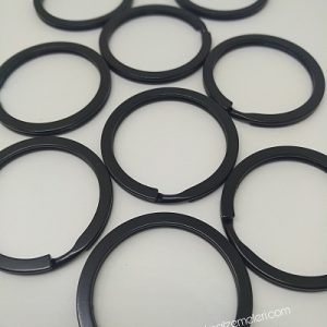 Paracord Anahtarlık Yüzük Halkası 30 mm Siyah Renk - Görsel 2