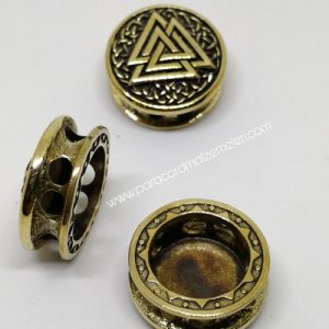 Paracord Aksesuar Viking Figür Valknut Bronz Renk - Görsel 3