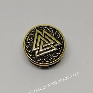 Paracord Aksesuar Viking Figür Valknut Bronz Renk - Görsel 1