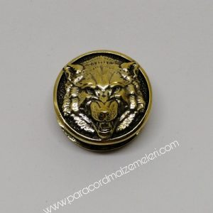 Paracord Aksesuar Viking Figür Wolf Bronz Renk - Görsel 3