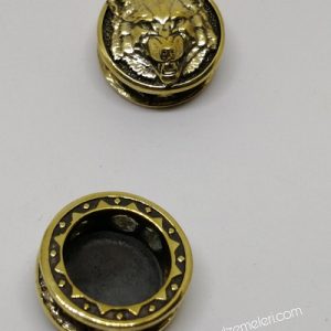 Paracord Aksesuar Viking Figür Wolf Bronz Renk - Görsel 4