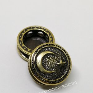 Paracord Aksesuar Ay Yıldız Bayrak Bronz Renk - Görsel 3