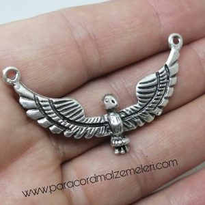 Paracord Aksesuar Kolye Aztec Kartal Gümüş Renk - Görsel 3