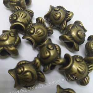 Paracord Aksesuar Balık Desen Bronz Renk Boncuk - Görsel 3