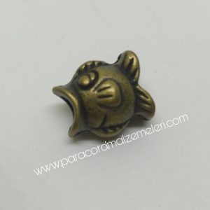 Paracord Aksesuar Balık Desen Bronz Renk Boncuk - Görsel 4