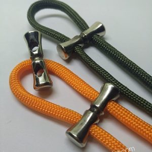Paracord Bileklik Aksesuar Çubuk Klips Gümüş Renk - Görsel 2
