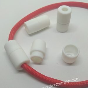 Paracord Aksesuar Bileklik ve Kolye Bağlantı Aparatı Beyaz Renk - Görsel 2
