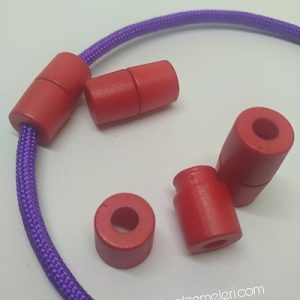 Paracord Aksesuar Bileklik ve Kolye Bağlantı Aparatı Kırmızı Renk - Görsel 2