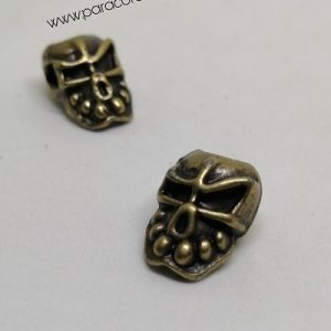 Paracord Bileklik Aksesuar Boncuk Antik Çağ Skull Bronz Renk - Görsel 3