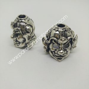 Paracord Aksesuar Bad Samuray Boncuk Gümüş Renk - Görsel 3