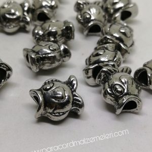 Paracord Aksesuar Balık Desen Gümüş Renk Boncuk - Görsel 2