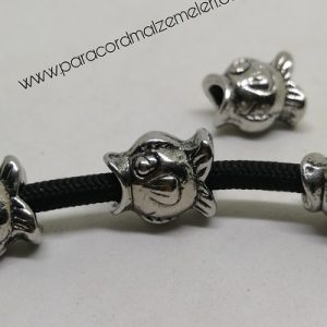Paracord Aksesuar Balık Desen Gümüş Renk Boncuk - Görsel 1