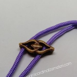 Paracord Aksesuar Boncuk Çift Kalp Model - Görsel 3