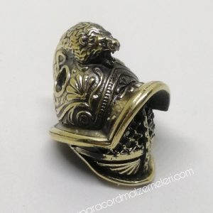 Paracord Aksesuar Gladyatör Aslan Baş Bronz Renk - Görsel 6