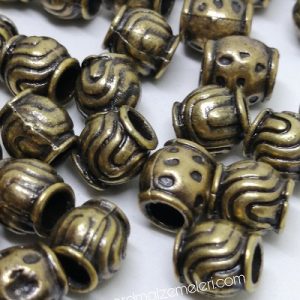 Paracord Aksesuar Boncuk Karma Desen Bronz Renk - Görsel 2