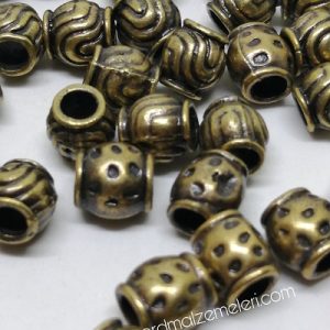 Paracord Aksesuar Boncuk Karma Desen Bronz Renk - Görsel 1