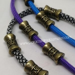 Paracord Aksesuar Noktalı Kalp Model Boncuk - Görsel 2