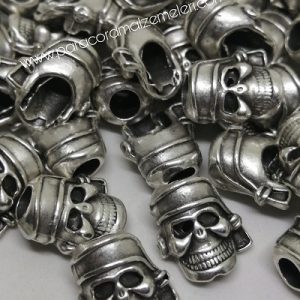 Paracord Bileklik Aksesuar Boncuk Sailor Skull Gümüş Renk - Görsel 4