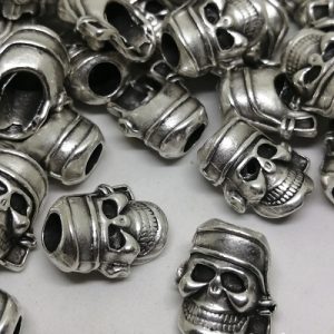 Paracord Bileklik Aksesuar Boncuk Sailor Skull Gümüş Renk - Görsel 2