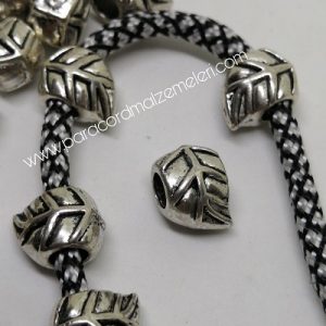 Paracord Aksesuar Boncuk Yaprak Model Gümüş Renk - Görsel 1
