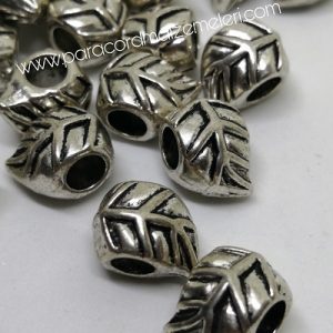Paracord Aksesuar Boncuk Yaprak Model Gümüş Renk - Görsel 2