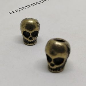 Paracord Bileklik Aksesuar Yuvarlak Model Kuru Kafa Bronz Renk - Görsel 4