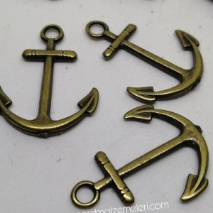 Paracord Aksesuar Büyük Boy Çapa Bronz Renk - Görsel 1