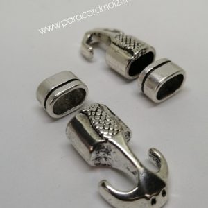 Paracord Aksesuar Çapa Klips Nokta Motif Desenli Set Gümüş Renk - Görsel 2