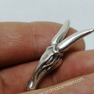Paracord Aksesuar Figür İnatçı Keçi Gümüş Renk - Görsel 1