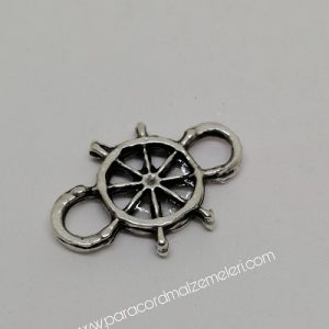 Paracord Aksesuar Orta Boy Gemici Dümeni Gümüş Renk - Görsel 1