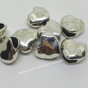 Paracord Aksesuar Kalp Desen Gümüş Renk - Görsel 3