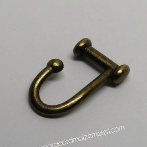 Paracord Aksesuar Klips Antik U Model Bronz Renk - Görsel 6