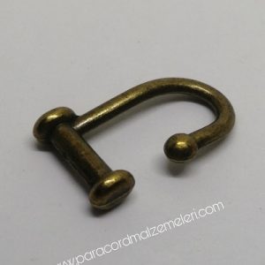 Paracord Aksesuar Klips Antik U Model Bronz Renk - Görsel 1