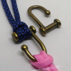Paracord Aksesuar Klips Antik U Model Bronz Renk - Görsel 3