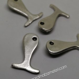 Paracord Aksesuar Klips Balina Model Gümüş Renk - Görsel 4