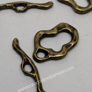 Paracord Aksesuar Bileklik Klips Dalgalı Halka Çubuk Model Bronz Renk  - Görsel 2