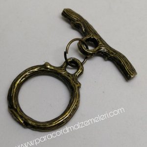 Paracord Aksesuar Bileklik Klips Halka Çubuk Model Bronz Renk - Görsel 2