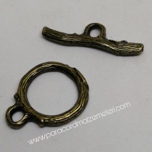 Paracord Aksesuar Bileklik Klips Halka Çubuk Model Bronz Renk - Görsel 1