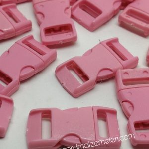 Paracord Bileklik Pembe Toka Klips Yarım Kavisli Model Küçük Boy - Görsel 4