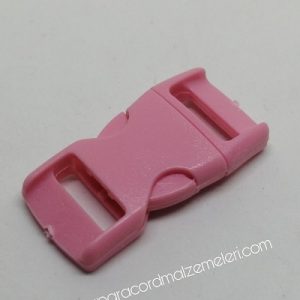 Paracord Bileklik Pembe Toka Klips Yarım Kavisli Model Küçük Boy - Görsel 3