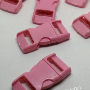 Paracord Bileklik Pembe Toka Klips Yarım Kavisli Model Küçük Boy - Görsel 2