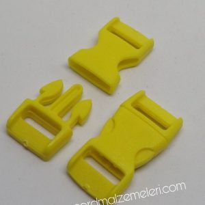 Paracord Bileklik Sarı Toka Klips Yarım Kavisli Model Küçük Boy - Görsel 1