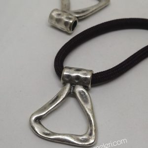 Paracord Aksesuar Kolye Klips Bermuda Gümüş Renk - Görsel 1