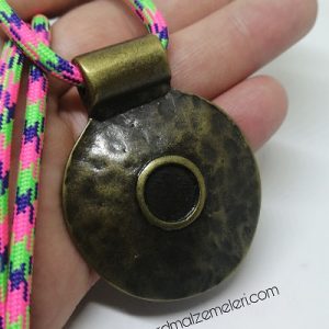 Paracord Aksesuar Kolye Krater Model Bronz Renk - Görsel 3