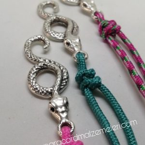 Paracord Aksesuar Yılan Küçük Boy Gümüş Renk - Görsel 3