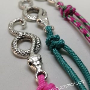 Paracord Aksesuar Yılan Küçük Boy Gümüş Renk - Görsel 1