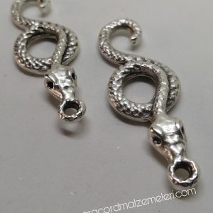 Paracord Aksesuar Yılan Küçük Boy Gümüş Renk - Görsel 2