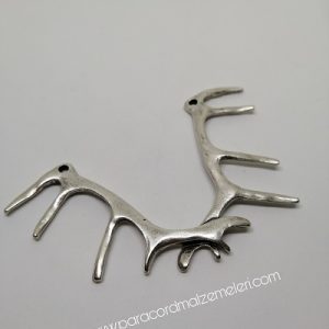 Paracord Aksesuar Kuru Dallar Kolye Gümüş Renk - Görsel 1