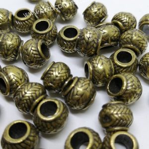 Paracord Aksesuar Paralel Çizgi Desen Boncuk Bronz Renk - Görsel 3