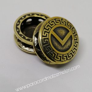 Paracord Aksesuar Spartan Helmet Kalkan Model B Bronz Renk - Görsel 2